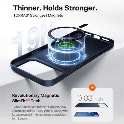 Custodia MagSafe per Apple iPhone 17 Pro, Torras, SlimFit, Trasparente