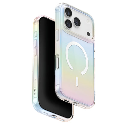Custodia MagSafe per Apple iPhone 17 Pro, UNIQ, Iridescia MagClick, Multicolore