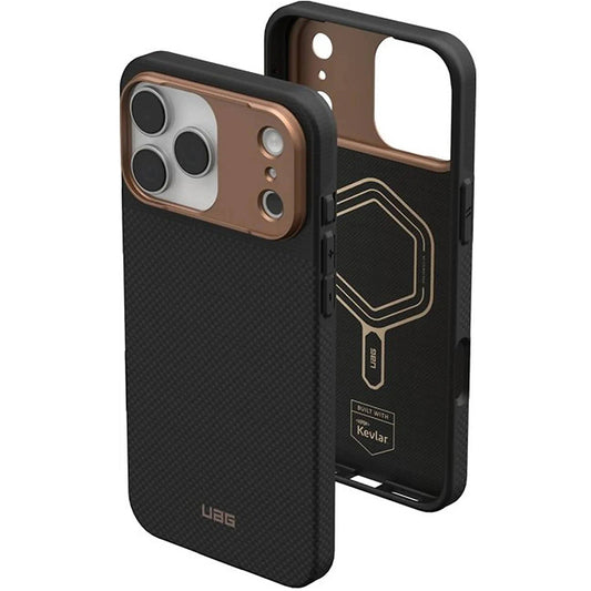 Custodia MagSafe per Apple iPhone 17 Pro, Urban Armor Gear, Fibr Armr, Nero Bronzo