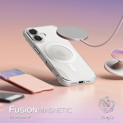 Custodia MagSafe per Apple iPhone 17, Ringke, Fusion, Trasparente