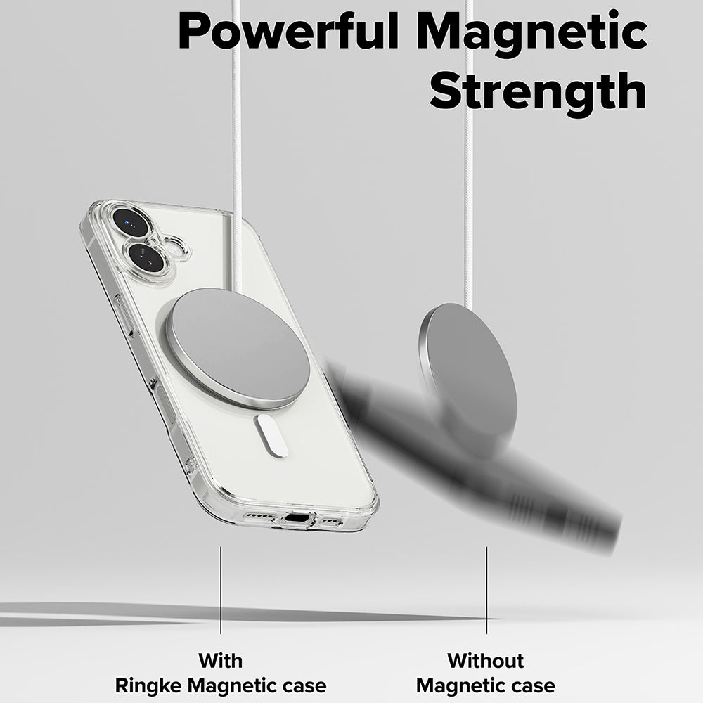 Custodia MagSafe per Apple iPhone 17, Ringke, Fusion, Trasparente