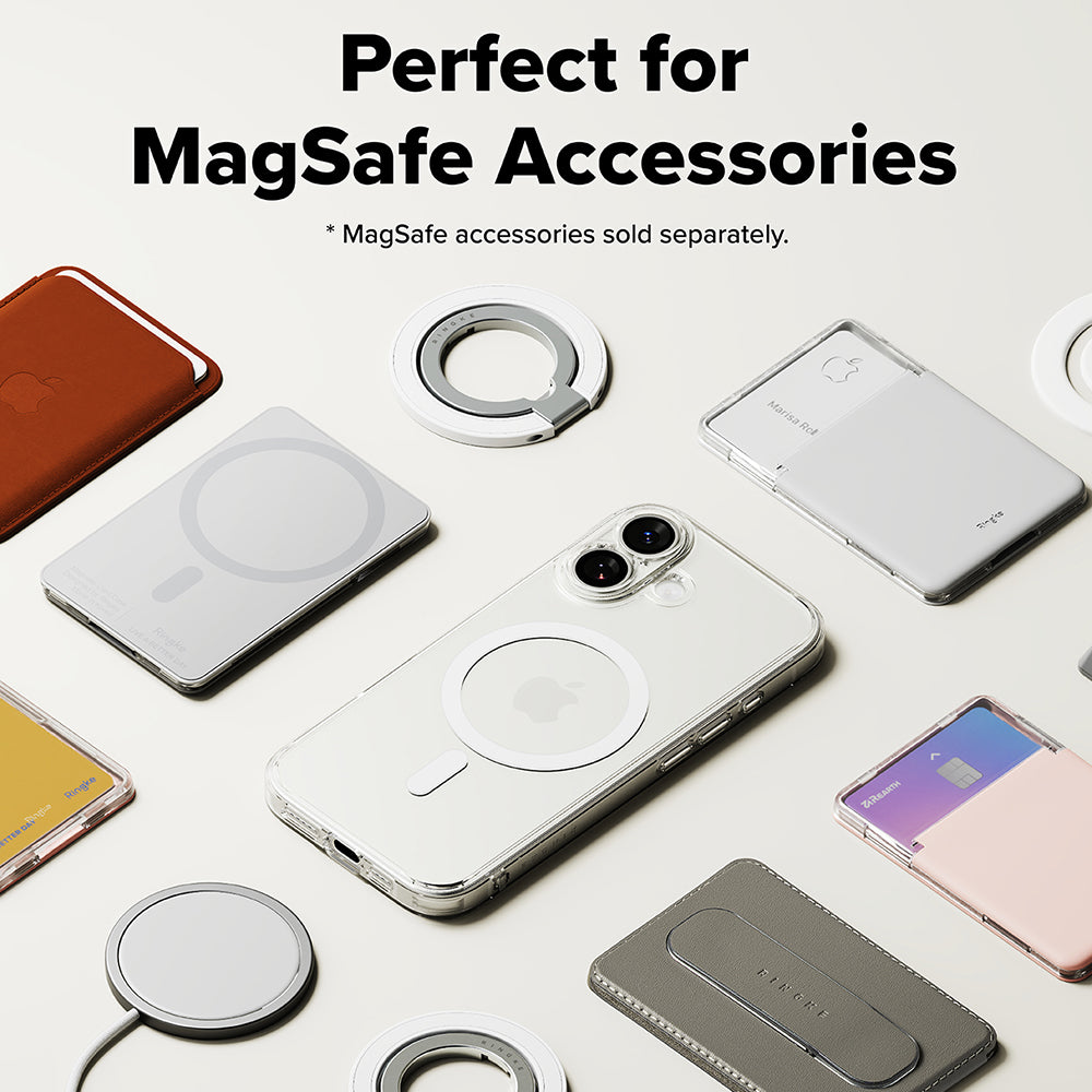Custodia MagSafe per Apple iPhone 17, Ringke, Fusion, Trasparente
