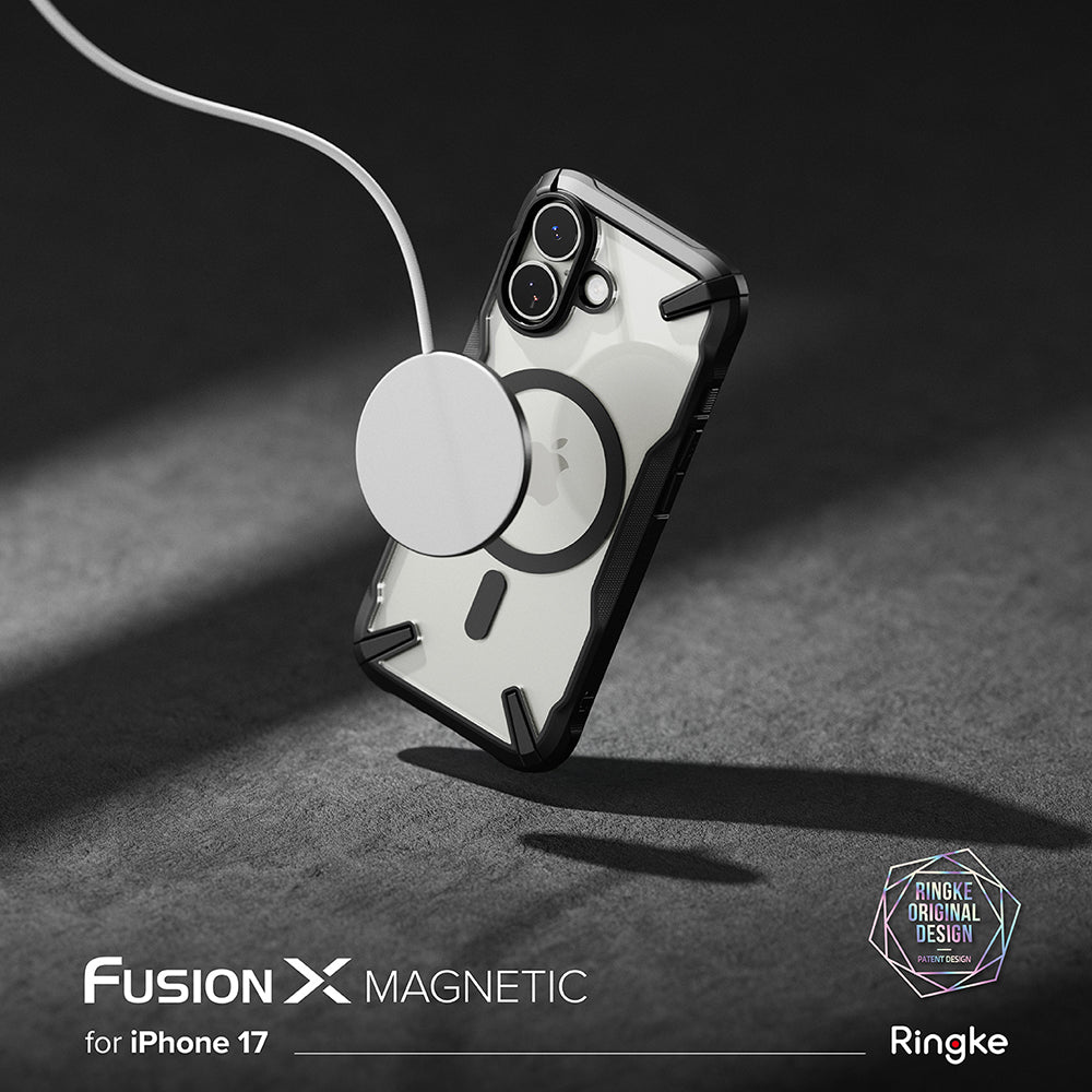 Custodia MagSafe per Apple iPhone 17, Ringke, Fusion X, Nera