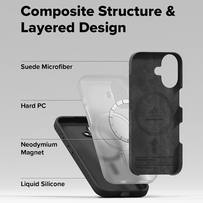 Custodia MagSafe per Apple iPhone 17, Ringke, Silicone, Nera