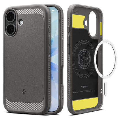 Custodia MagSafe per Apple iPhone 17, Spigen, Rugged Armor, Grigio