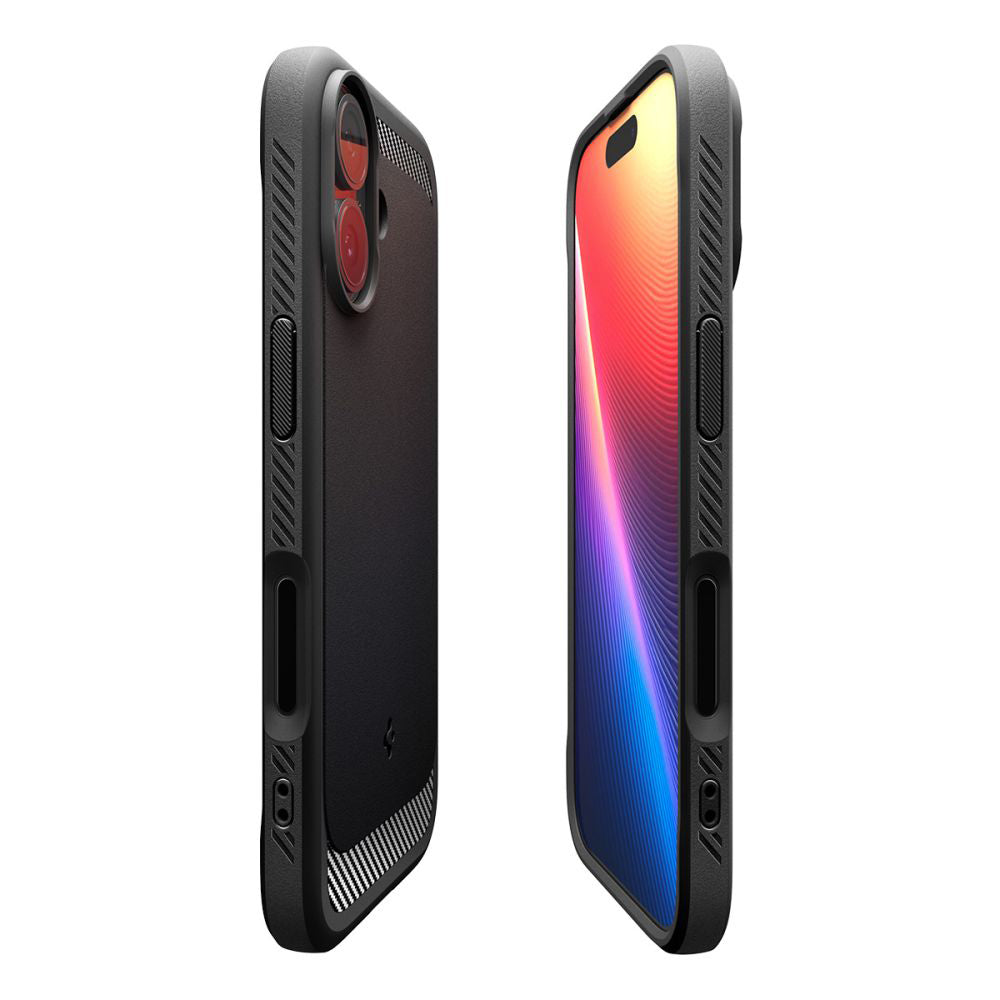 Custodia MagSafe per Apple iPhone 17, Spigen, Rugged Armor, Nera Opaca