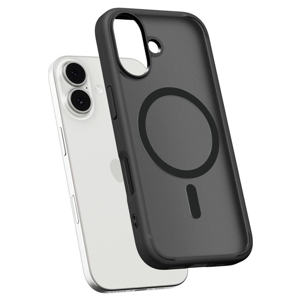 Custodia MagSafe per Apple iPhone 17, Spigen, Ultra Hybrid, Nera Satinata