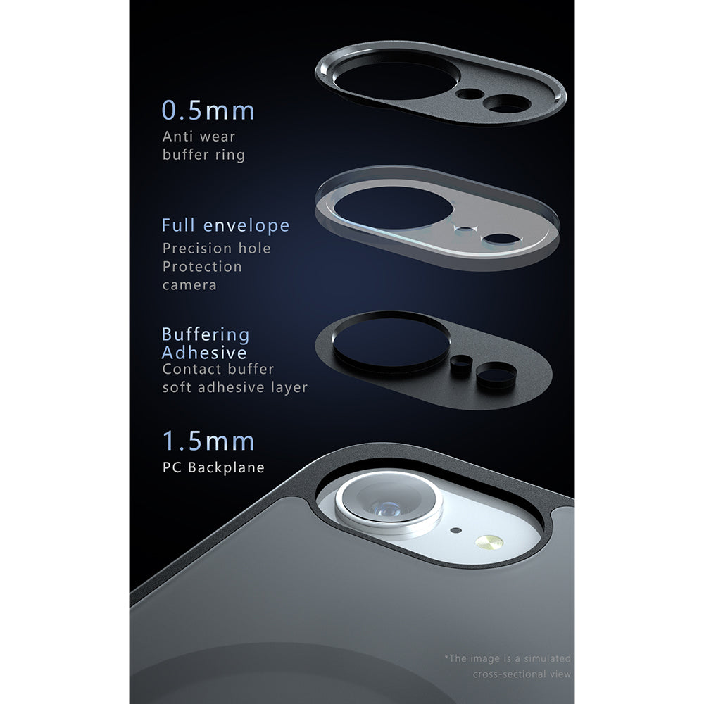 Custodia MagSafe per Apple iPhone 17, Techsuit, PureFrost, Nera