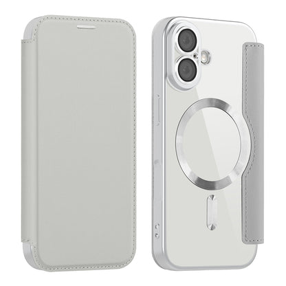 Custodia MagSafe per Apple iPhone 17, Techsuit, SmartMag Book, Grigio