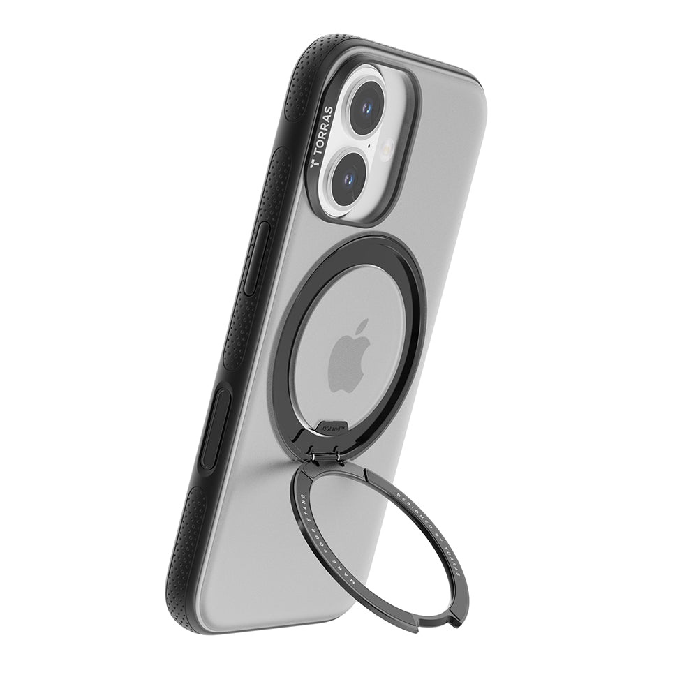 Custodia MagSafe per Apple iPhone 17, Torras, Ostand R Fitness, Nera