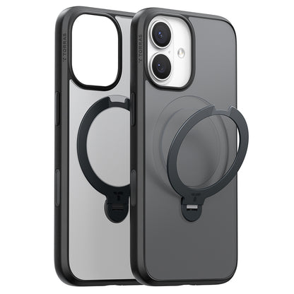 Custodia MagSafe per Apple iPhone 17, Torras, Ostand Spin, Nera
