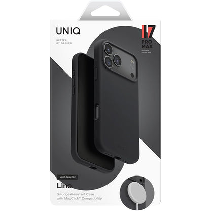 Custodia MagSafe per Apple iPhone 17, UNIQ, Lino MagClick, Nera