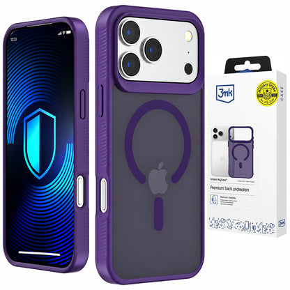 Custodia MagSafe per Apple iPhone 18 Pro / 17 Pro, 3MK, Smoke MagCase, Viola