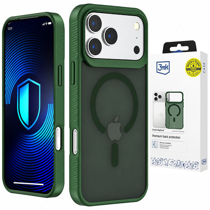 Custodia MagSafe per Apple iPhone 18 Pro / 17 Pro, 3MK, Smoke MagCase, Verde