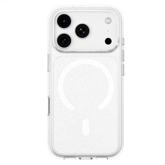 Custodia MagSafe per Apple iPhone 18 Pro / 17 Pro, Blueo, Crystal Pro Anti-Drop Glitter, trasparente