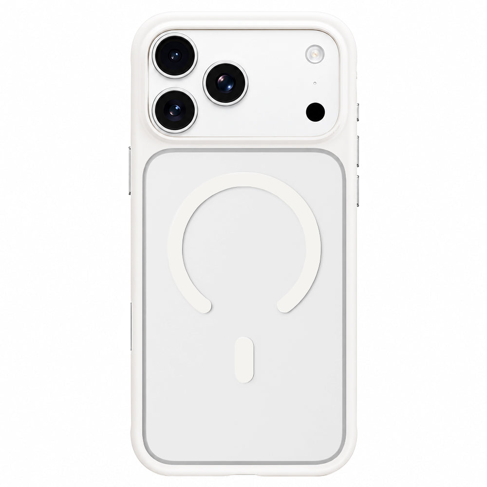 Custodia MagSafe per Apple iPhone 18 Pro / 17 Pro, Blueo, delicata sulla pelle e antiurto, bianca satinata