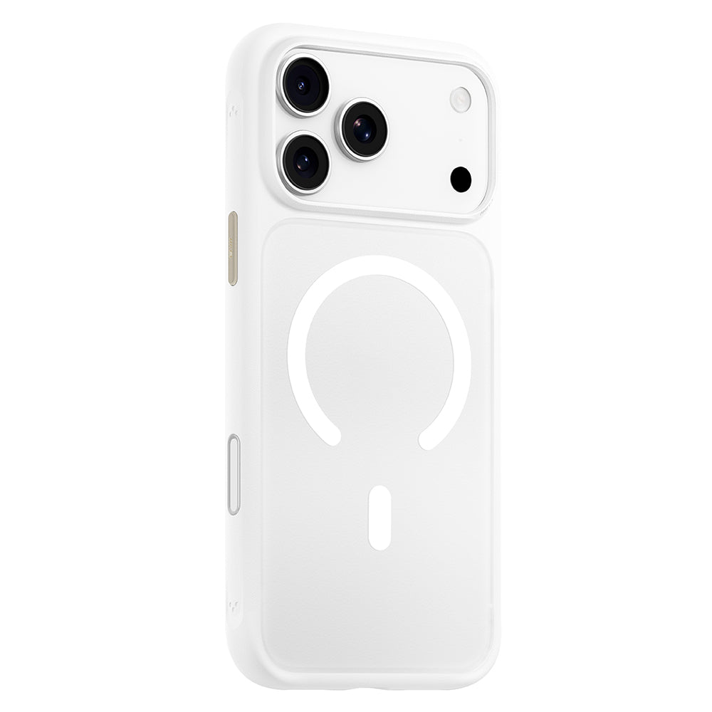 Custodia MagSafe per Apple iPhone 18 Pro / 17 Pro, Blueo, delicata sulla pelle e antiurto, bianca satinata
