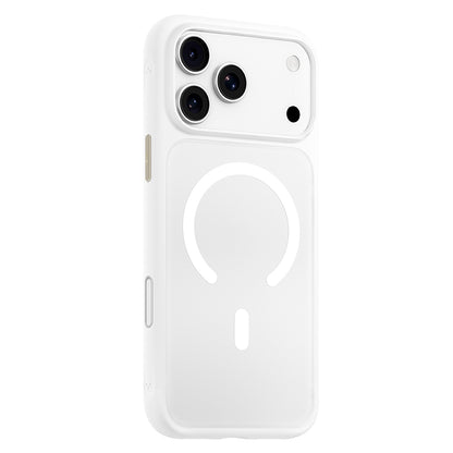 Custodia MagSafe per Apple iPhone 18 Pro / 17 Pro, Blueo, delicata sulla pelle e antiurto, bianca satinata