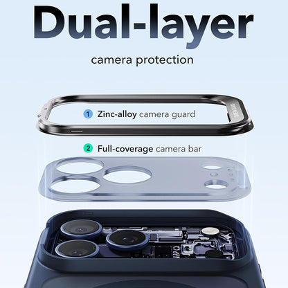 Custodia MagSafe per Apple iPhone 18 Pro / 17 Pro, ESR, Classic Hybrid Kickstand, Blu Satinato