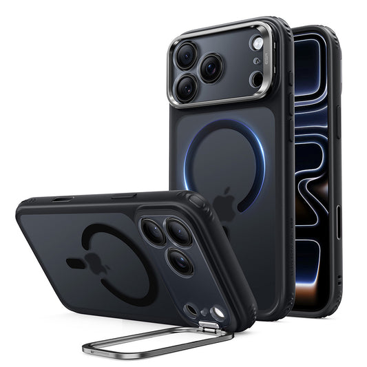 Custodia MagSafe per Apple iPhone 18 Pro / 17 Pro, ESR, Classic Hybrid Kickstand, Nero Satinato