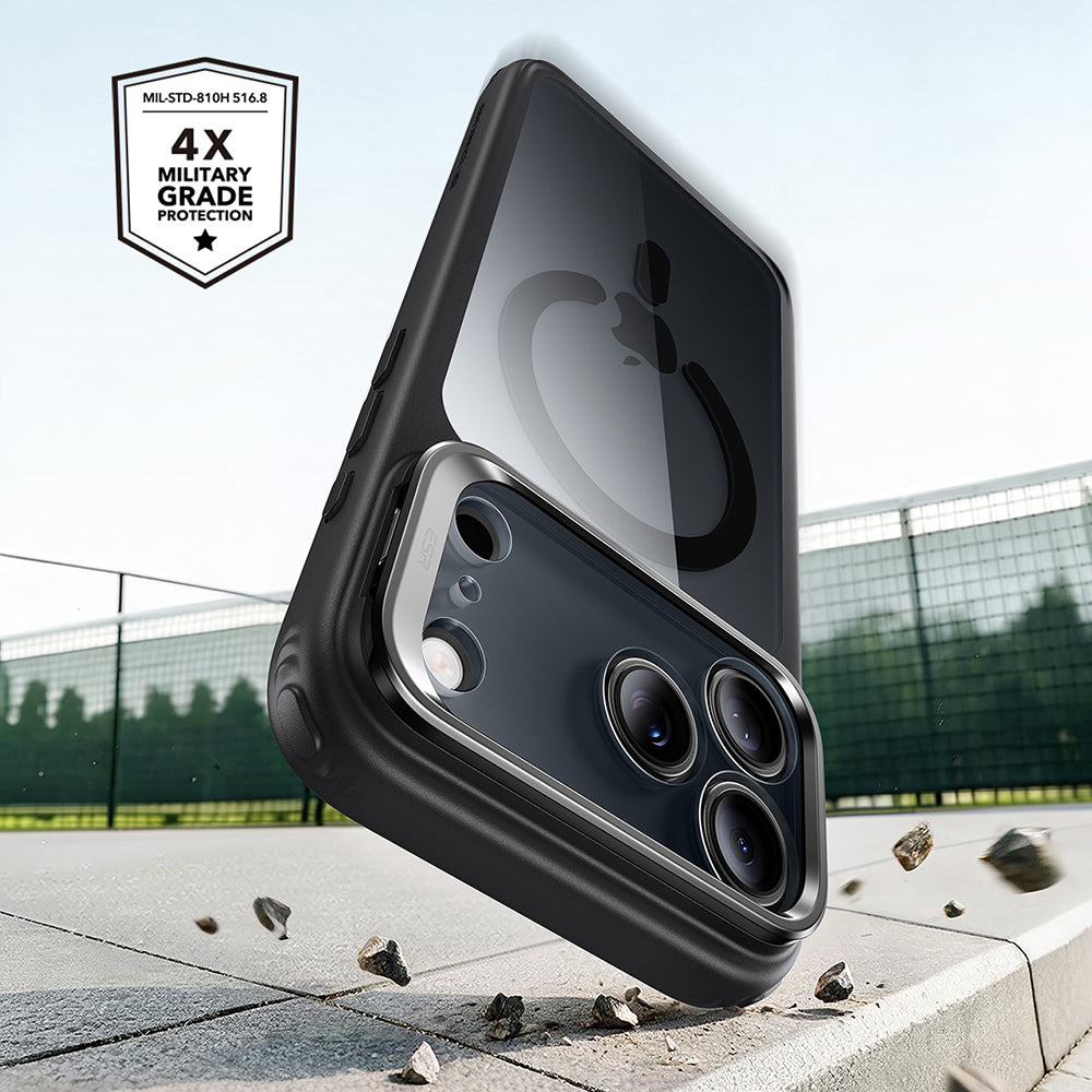 Custodia MagSafe per Apple iPhone 18 Pro / 17 Pro, ESR, Classic Hybrid Kickstand, Nero Trasparente