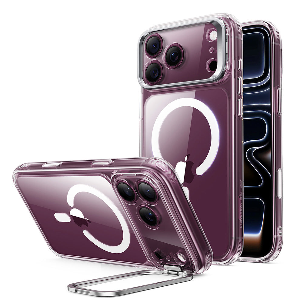 Custodia MagSafe per Apple iPhone 18 Pro / 17 Pro, ESR, Classic Hybrid Kickstand, Trasparente