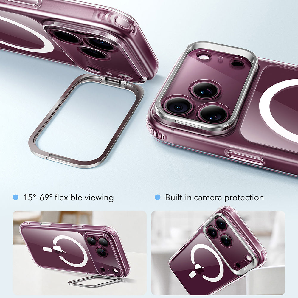 Custodia MagSafe per Apple iPhone 18 Pro / 17 Pro, ESR, Classic Hybrid Kickstand, Trasparente