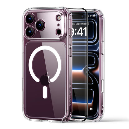 Custodia MagSafe per Apple iPhone 18 Pro / 17 Pro, ESR, Classic Hybrid con protezione per schermo, Trasparente