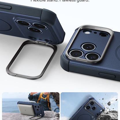 Custodia MagSafe per Apple iPhone 18 Pro / 17 Pro, ESR, Cyber Armor Kickstand, Blu