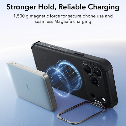 Custodia MagSafe per Apple iPhone 18 Pro / 17 Pro, ESR, Cyber Armor Kickstand, Nera