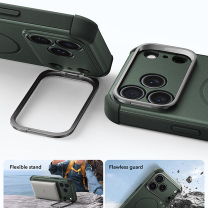 Custodia MagSafe per Apple iPhone 18 Pro / 17 Pro, ESR, Cyber Armor Kickstand, Verde