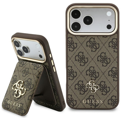 Custodia MagSafe per Apple iPhone 18 Pro / 17 Pro, Guess, 4G Cardslot, Marrone