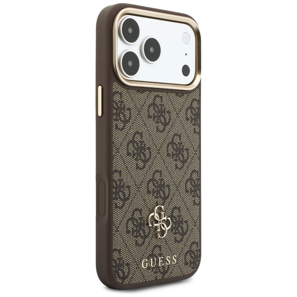 Custodia MagSafe per Apple iPhone 18 Pro / 17 Pro, Guess, 4G Cardslot, Marrone