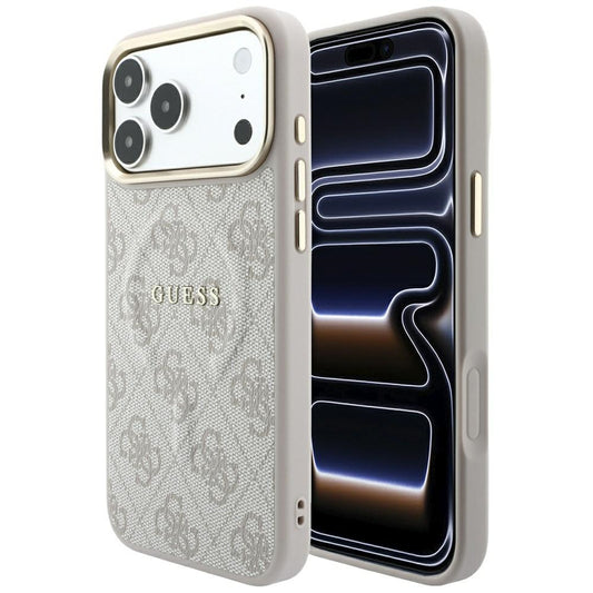 Custodia MagSafe per Apple iPhone 18 Pro / 17 Pro, Guess, 4G Embossed Classic, Rosa