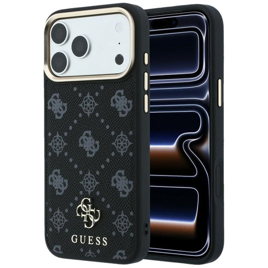 Custodia MagSafe per Apple iPhone 18 Pro / 17 Pro, Guess, Peony 4G Small Logo, Nera