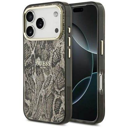 MagSafe Case for Apple iPhone 18 Pro / 17 Pro, Guess, Python Pattern, Brown
