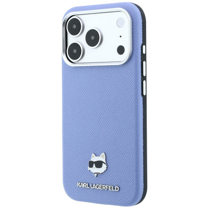 Custodia MagSafe per Apple iPhone 18 Pro / 17 Pro, Karl Lagerfeld, Grained Choupette Head, Bleu
