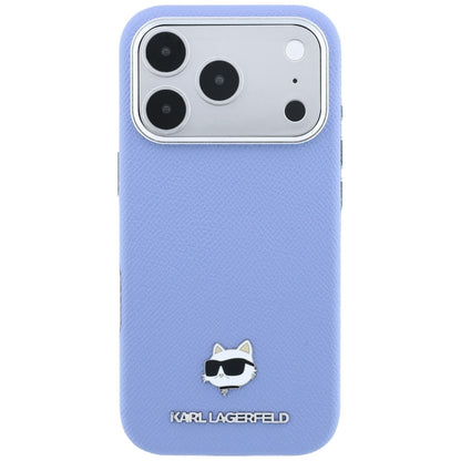 Custodia MagSafe per Apple iPhone 18 Pro / 17 Pro, Karl Lagerfeld, Grained Choupette Head, Bleu
