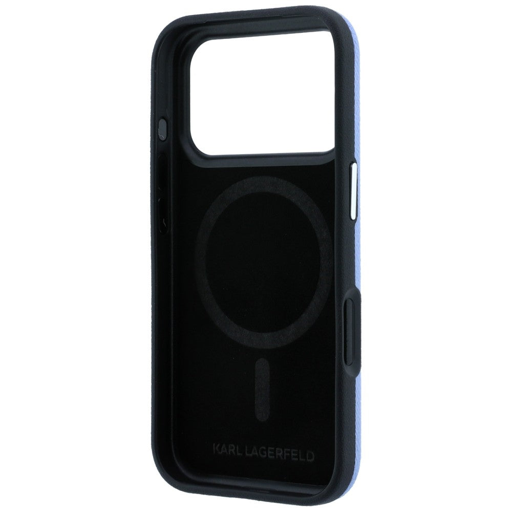 Custodia MagSafe per Apple iPhone 18 Pro / 17 Pro, Karl Lagerfeld, Grained Choupette Head, Bleu