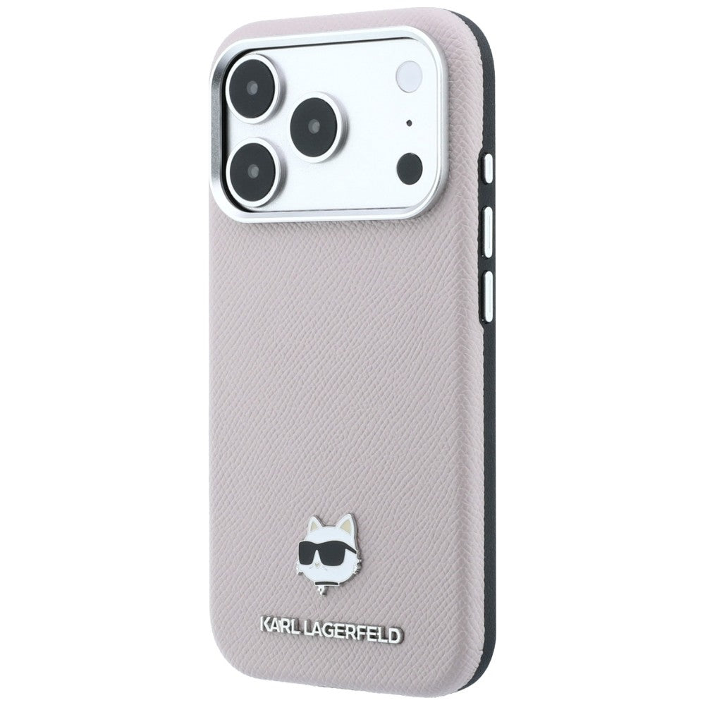 Custodia MagSafe per Apple iPhone 18 Pro / 17 Pro, Karl Lagerfeld, Grained Choupette Head, Rosa
