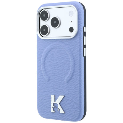 Custodia MagSafe per Apple iPhone 18 Pro / 17 Pro, Karl Lagerfeld, Grained Embossed Ring, blu