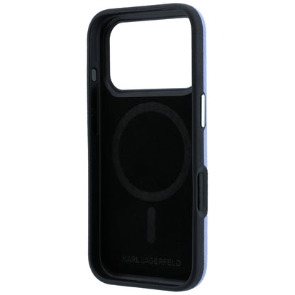 Custodia MagSafe per Apple iPhone 18 Pro / 17 Pro, Karl Lagerfeld, Grained Embossed Ring, blu