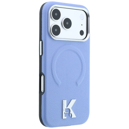 Custodia MagSafe per Apple iPhone 18 Pro / 17 Pro, Karl Lagerfeld, Grained Embossed Ring, blu