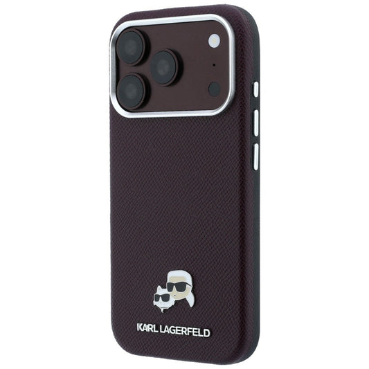 Custodia MagSafe per Apple iPhone 18 Pro / 17 Pro, Karl Lagerfeld, Grained KC Heads, Vinaccia