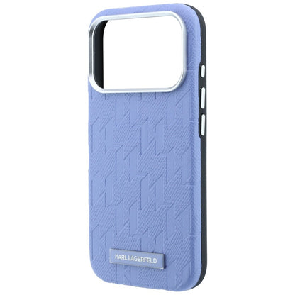 Custodia MagSafe per Apple iPhone 18 Pro / 17 Pro, Karl Lagerfeld, Logo in resina monocromatica granulata, Blu