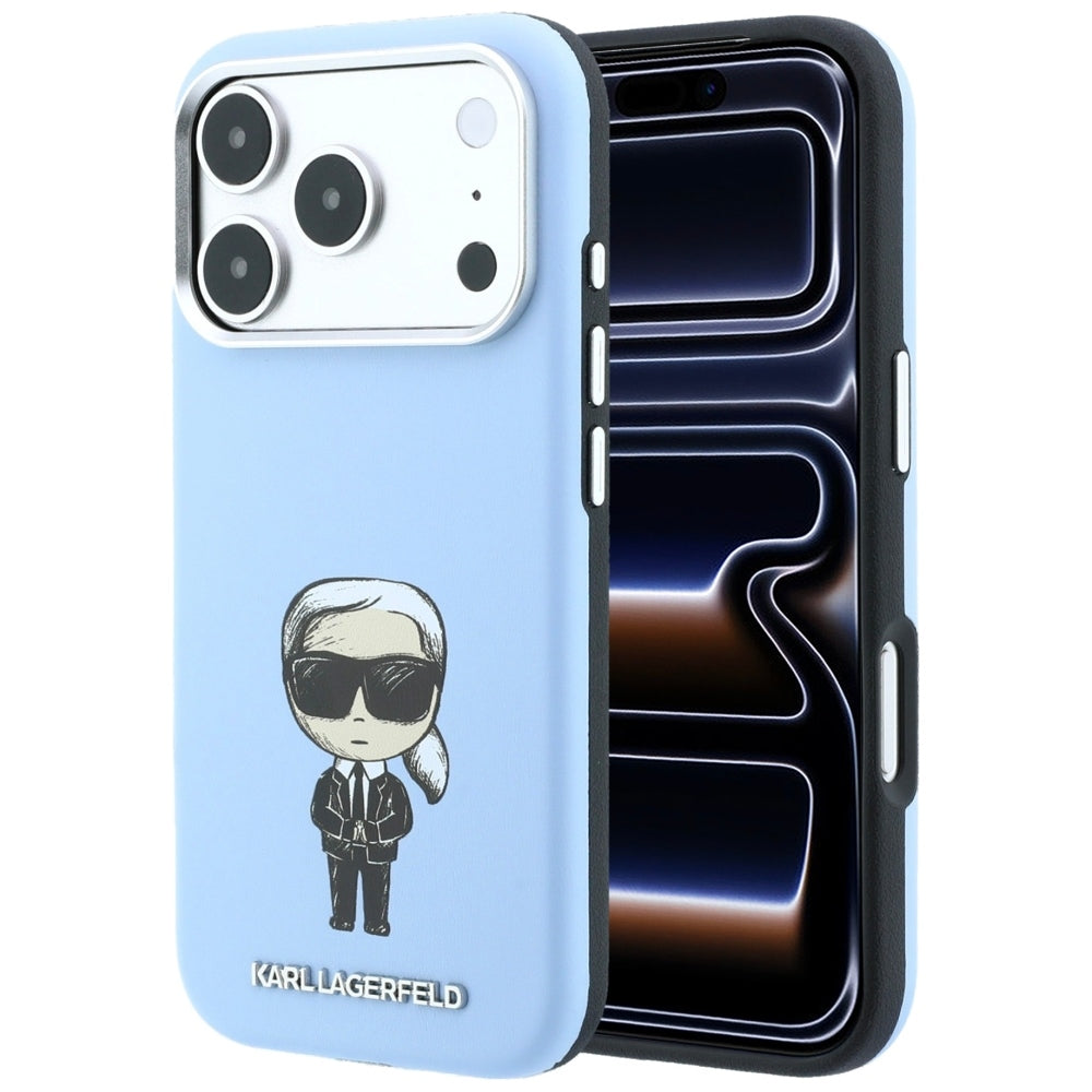 Custodia MagSafe per Apple iPhone 18 Pro / 17 Pro, Karl Lagerfeld, Ikonik Sketch, Blu