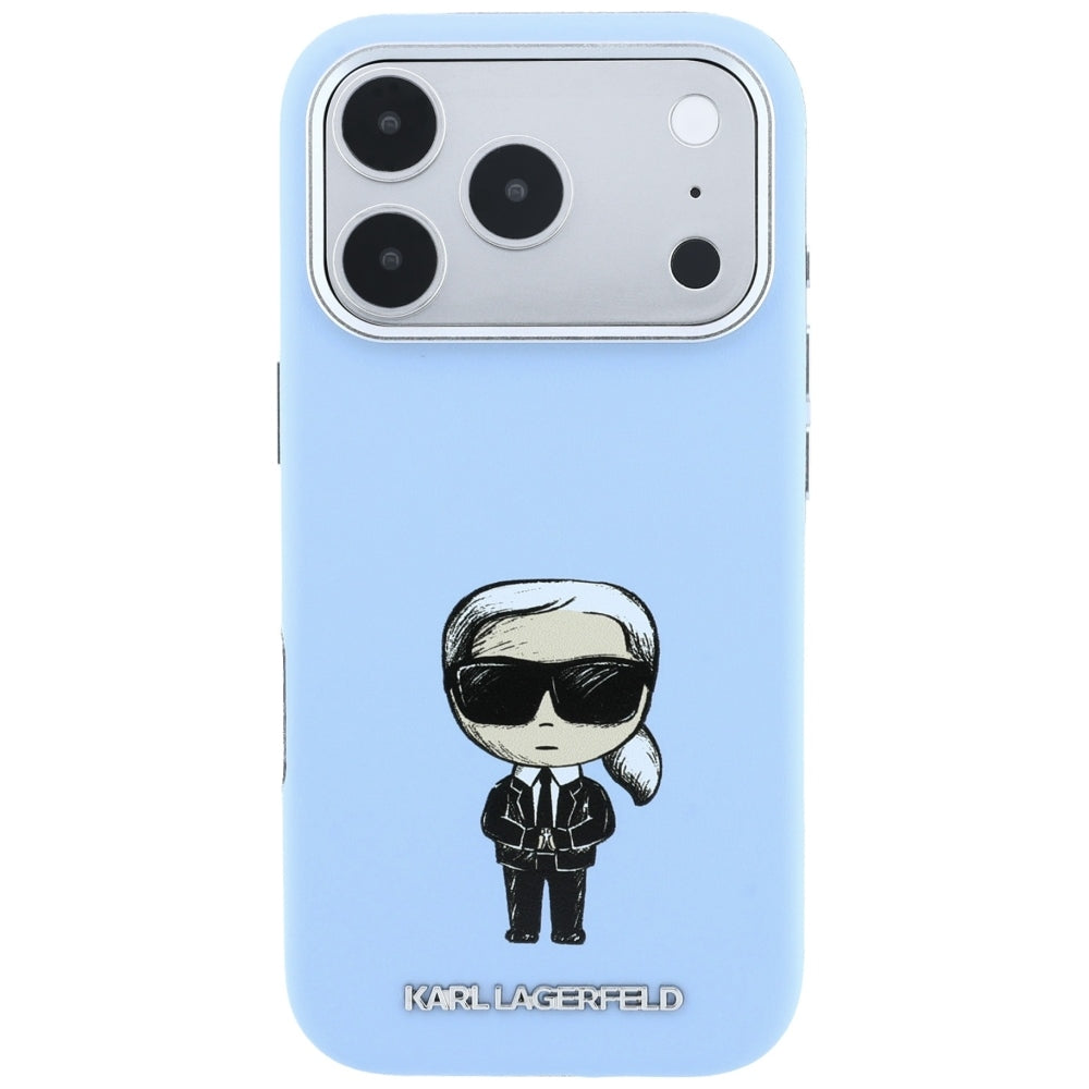 Custodia MagSafe per Apple iPhone 18 Pro / 17 Pro, Karl Lagerfeld, Ikonik Sketch, Blu