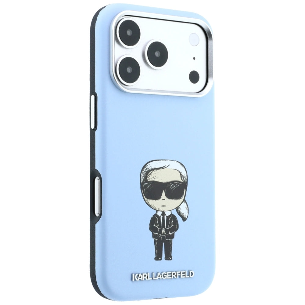 Custodia MagSafe per Apple iPhone 18 Pro / 17 Pro, Karl Lagerfeld, Ikonik Sketch, Blu