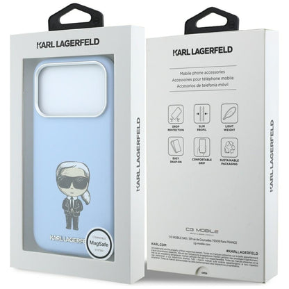 Custodia MagSafe per Apple iPhone 18 Pro / 17 Pro, Karl Lagerfeld, Ikonik Sketch, Blu