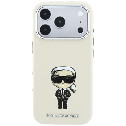 Custodia MagSafe per Apple iPhone 18 Pro / 17 Pro, Karl Lagerfeld, Ikonik Sketch, Beige